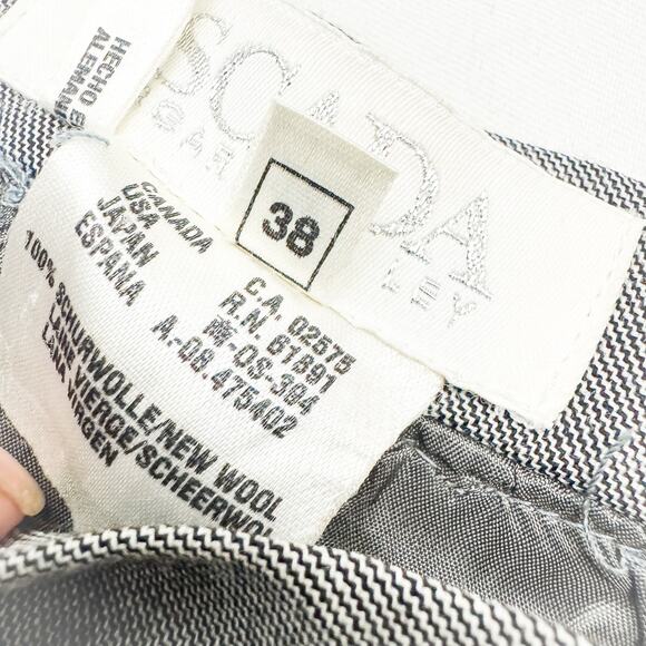 Escada Margaretha Ley Gray Pencil Skirt Back Slit Wool Size 38 - Picture 4 of 5